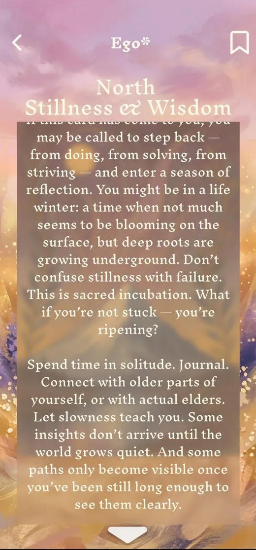 The meaning of the North card